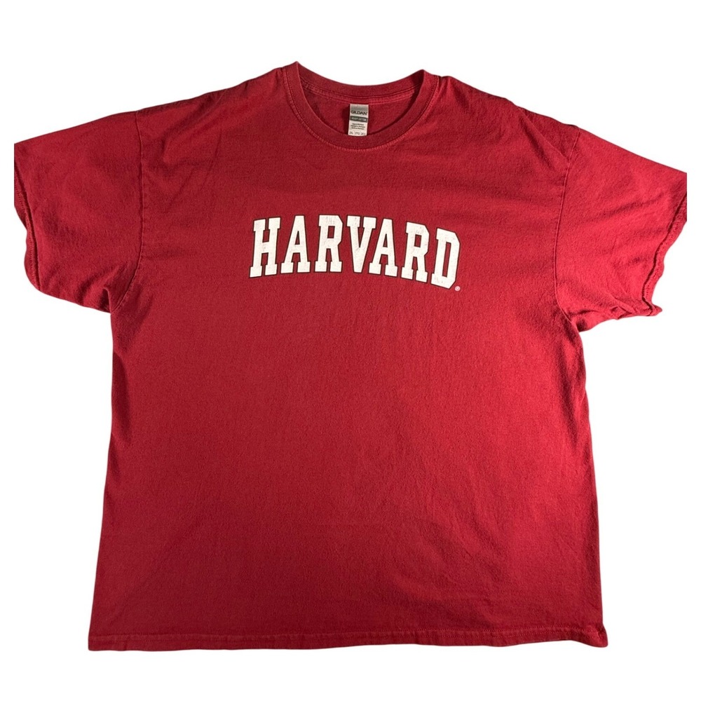 Harvard University crimson White Shirt Gildan Heavy Cotton 2XL Academic‎